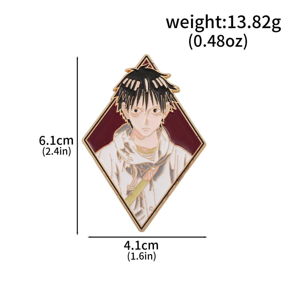 Anime JJK Satoru Gojo Characters Enamel Pins Brooches Student Badge Clothing Cosplay Men Women Backpack Jewelry Gift Accessories