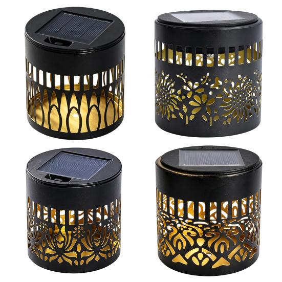 Solar Flower Wall Lights Color Changing Garden Light C