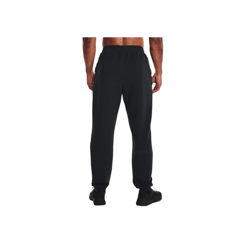 Under Armour Solid Color Logo Jogger Knit Slim Fit Casual Pants Men Bottoms Black 1373803-001