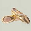 1 Pair of Gold Silver Girls' Ballet Shoes Satin Princess Shoes Indoor Cat Claw Shoes  Pilate