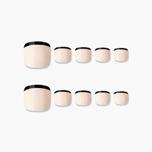 MUZMAK Reusable Pedi Tip Black Edge Pedi