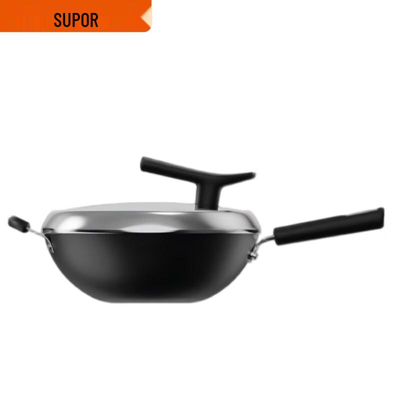 SUPOR True Non-Rust Series 32cm Cast Iron Wok