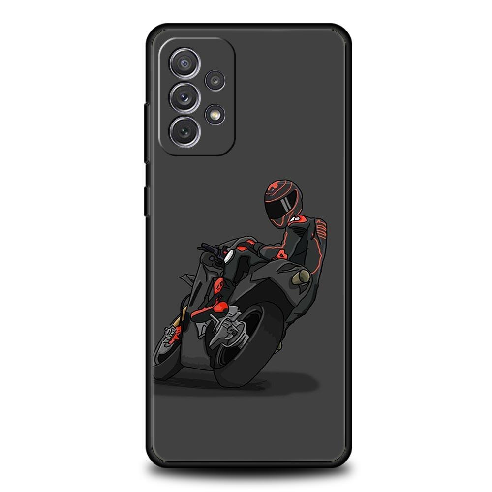 Moto Cross Motorcycle Sports Case for Samsung A51 A71 A21S A12 A11 A15 A25 A31 A41 A23 A33 A53 A73 A05S A13 5G A35 A55 Cover
