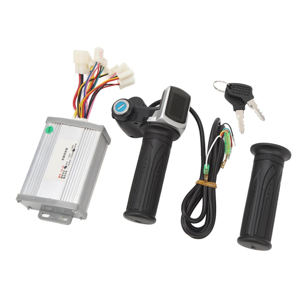 24V 800W Bike Controller With Square Screen Digital Display Throttle Grip Kit for Electric Tricycles