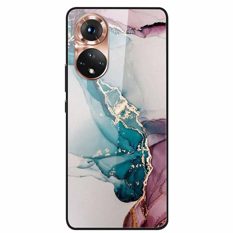 For Honor 50 Case Marble Tempered Glass Back Cover Hard Case For Huawei Honor 50 Pro Phone Cases NTH-AN00 NTH-NX9 Fundas Coque