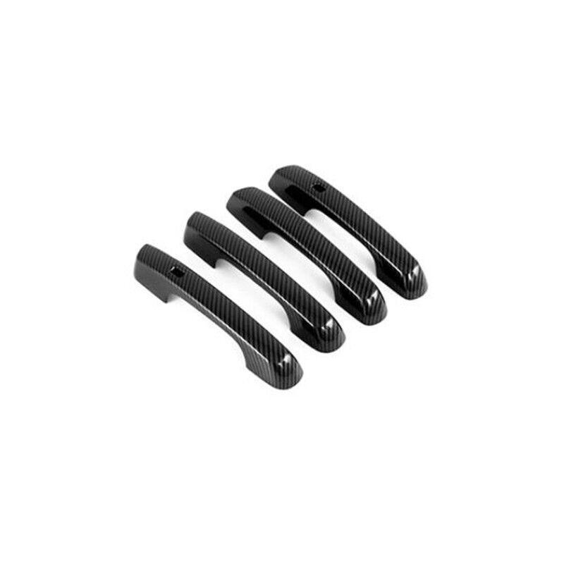 Carbon Fiber 4PCS Exterior Door Handle Cover Trim For Hyundai Venue 2019-2022