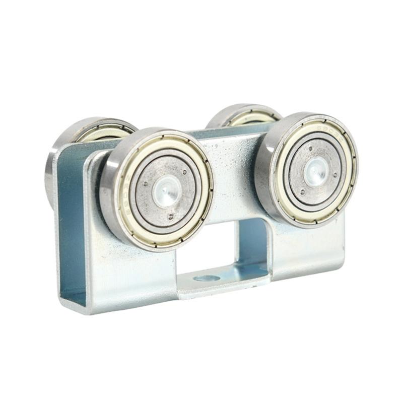 Four Bearing Trolley Channel Convenient Stable Welded Roller Trolley, Welded Channel Roller for Household Curtains Doors 1