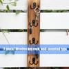 Vertical Wall Mounted Key Holder Space Saving Hanger Wood Key Rack with Hook Decorative Farmhouse Hanger Enduring