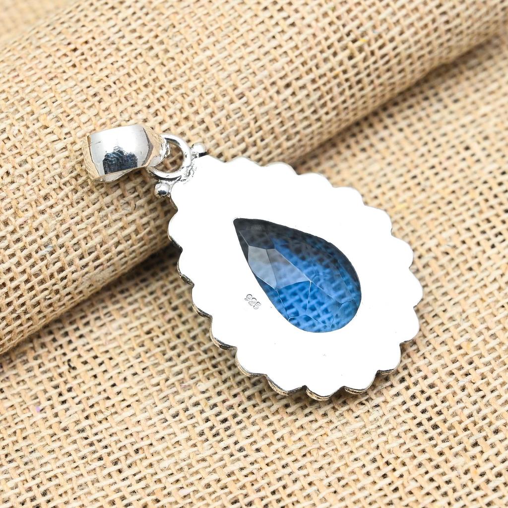 Tanzanite Gemstone 925 Sterling Silver Jewelry Handmade Pendant For Wedding Gift