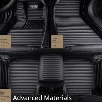 Striped Pu Leather Custom Car Floor Mat for Chevrolet Malibu XL 2016-2024 Year Interior Details Car Accessories Carpet