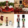 Christmas Nutcrackers Ornament Small Wooden Soldier Christmas Decorations Nutcrackers Figure Ornament for Table Shelf