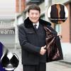 Men's Plus Velvet Thickened Winter Cotton Jacket for Middle-aged and Elderly Dads – Detachable, Warm, Cold-Resistant Coat