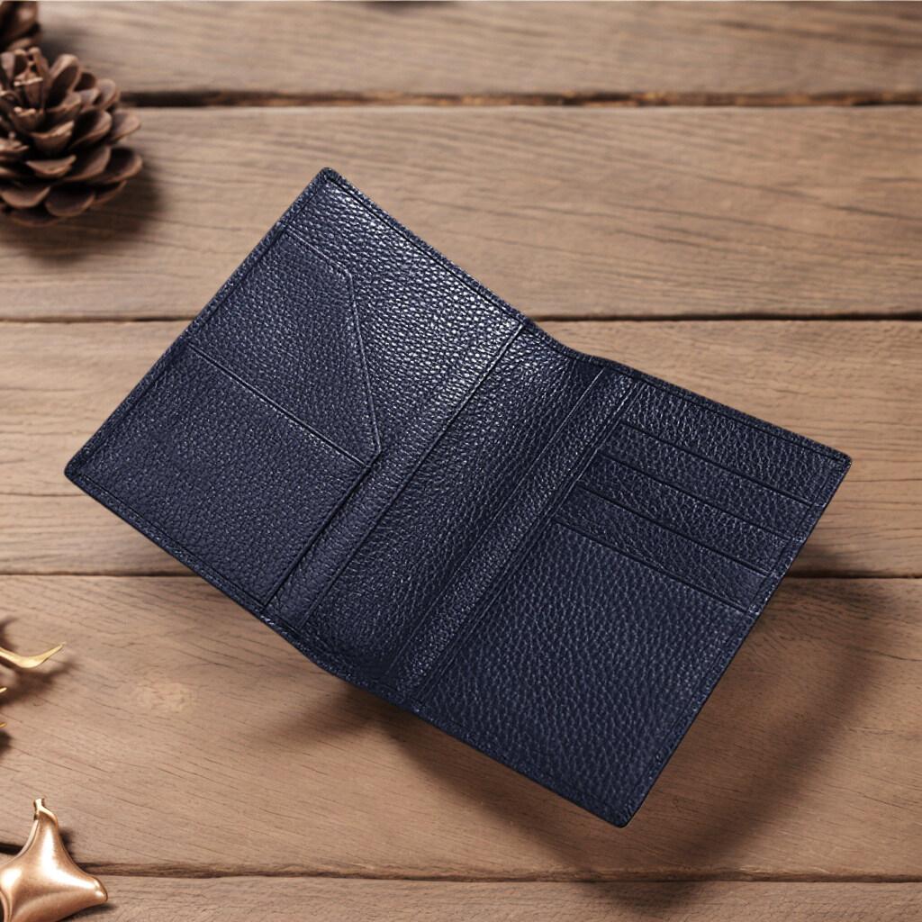 

Дорожный посадочный талон Мягкий Натуральная кожа Паспорт Блокнот Множество Карманов для Карт ID Кредитные карты Держатель Кошелек синий