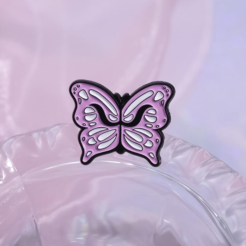 And Whimsical Fun Pink Cartoon Butterfly Brooch Trendy Alloy Pin Unique Gift Idea