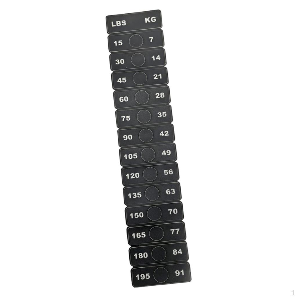 Weight Stack Labels Sticker 15 Pounds 7 Kg Increment Attachments Decal Accessories for Indoor Gym