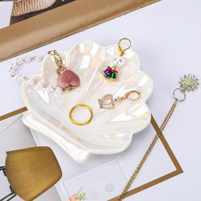 Muschel Schmuckschale Tablett Schmuckringhalter realistische Form kompakte Größe Verlobung Ehering Schmuck