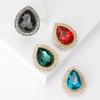 Crystal Water Drops Brooches for Women Unisex Geometric Patterns Pins Banquet Party Backpack Gifts Jewelry Accessories