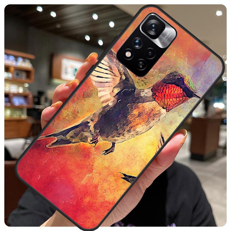 Hummingbird For Redmi Note 11 Pro Case For Redmi Note 12 8 9 10 Pro 8T 9S 10S 11S 12S 12C 9C 10C Coque