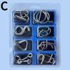 Metal Wire Mind Brain Teaser Puzzles Metal Montessori Puzzle Toys Children Adults Interactive Reliever Educational Toy