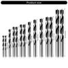 High Speed Steel Double Flute Helical Twist Drill Bits Set With Brad Point Tips For Clean Wood Drilling In 3-12mm Sizes