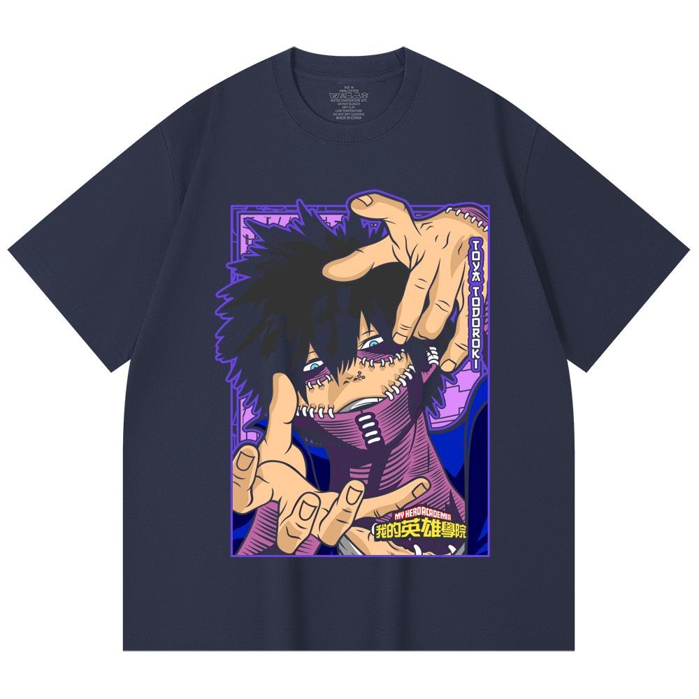 230 g/m² 100% Bawełna My Hero Academia V17 Nadruk Dabi Unisex Ciężka Bawełniana Koszulka