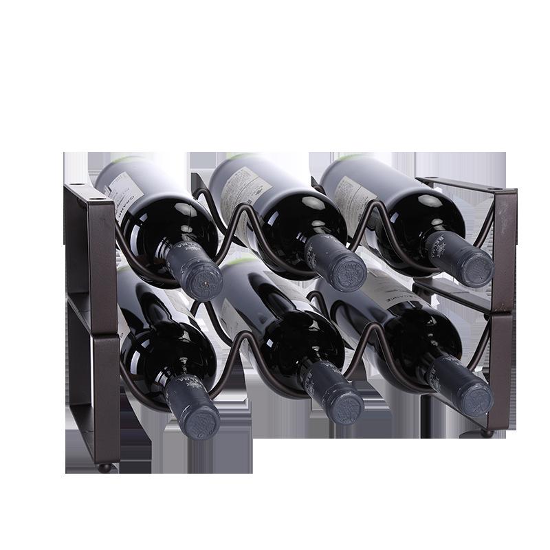 Stackable Iron Wine Rack - Modern Creative Display for Multiple Bottles