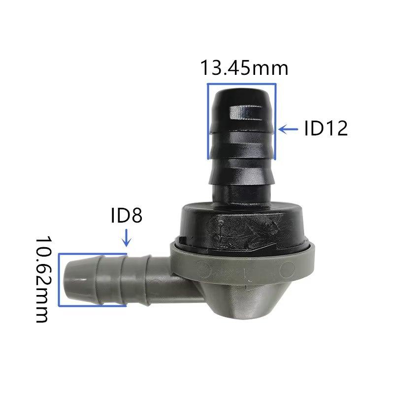 ID6 ID8 ID12 elbow 90 degree one-way valve L type non-return valve one way valve air pump vacuum check valve for car original1pc
