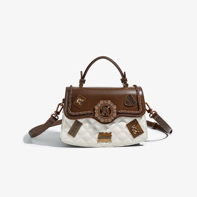 

Summer Bag, Women s Genuine Leather Handbag, Small Square Bag, New High-end Texture, This Year s Popular Single Shoulder Crossbody Bag белый