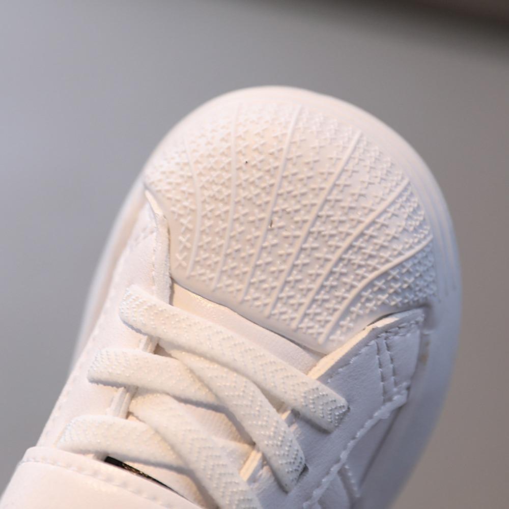 Children's Shoes Spring and Autumn Children's Sneakers Girls' Baby Shoes Shell Head Small White Shoes Boys' Soft Soled Toddler Shoes