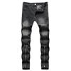 Men's Jeans Ripped European and American Long Zipper Men's Pencil Pants