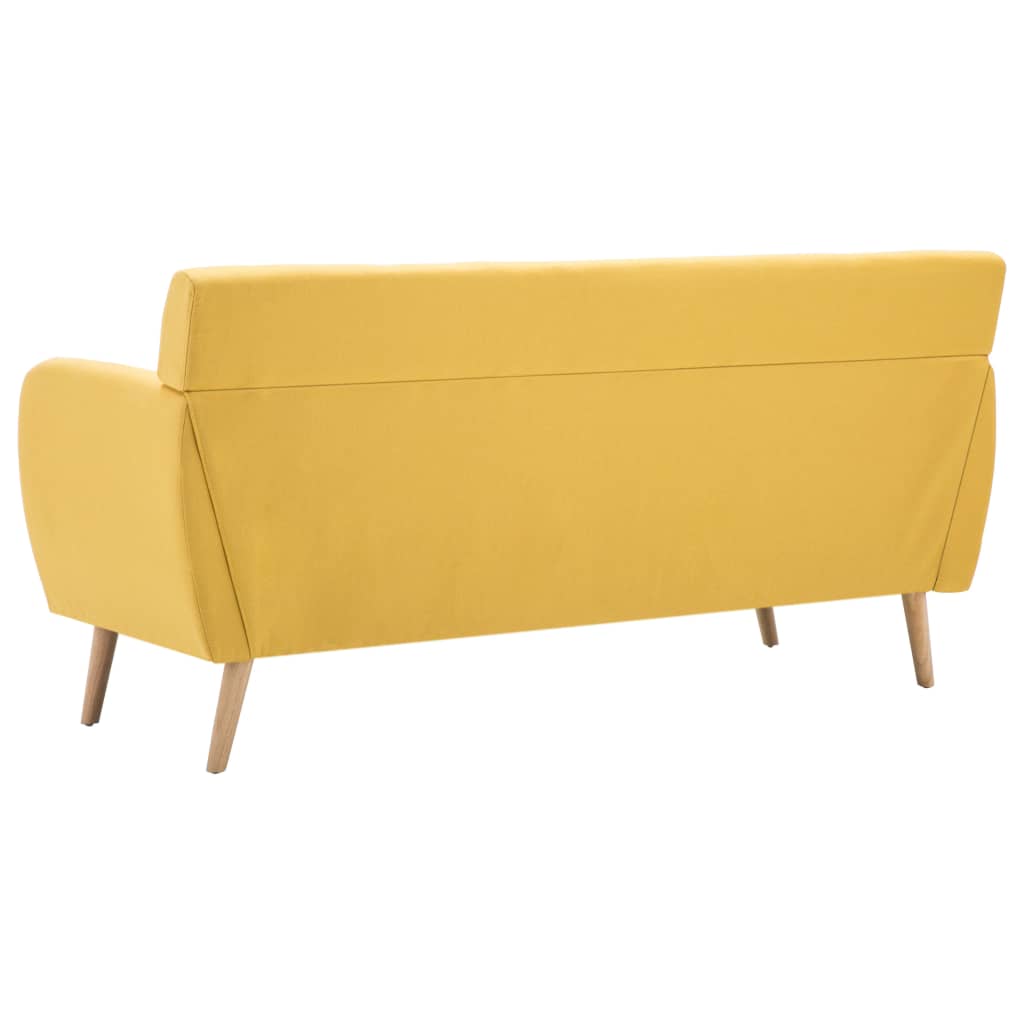 3 Seater Fabric Sofa 172 X 70 X 82 Cm Yellow