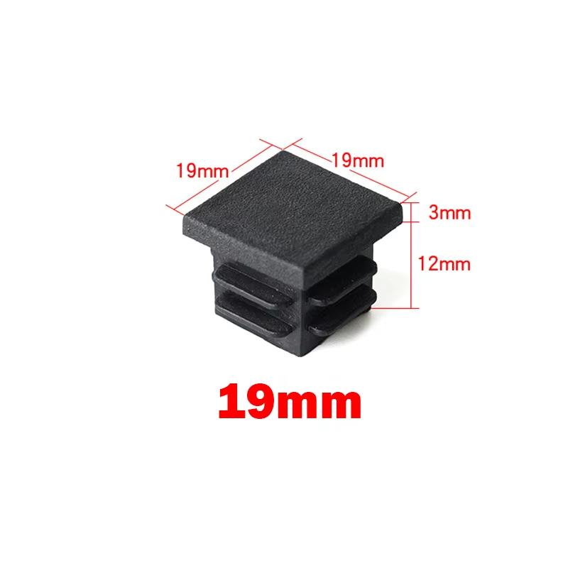 Square Plastic Black Blanking End Caps 13x13mm-120x120mm Inner Plug Cap Furniture Leg Tube Pipe Inserts Plugs Decorative Dust