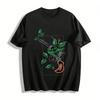 Vintage Revolver Rose Print Cool Casual Short Sleeve Top Pure Cotton T-shirt