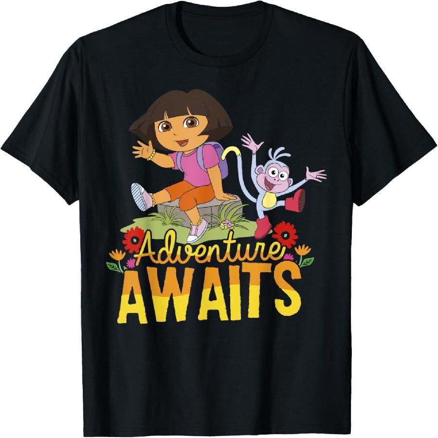 

Dora the Explorer Adventure Awaits Dora and Boots Portrait T-Shirt XXXXXL чорний