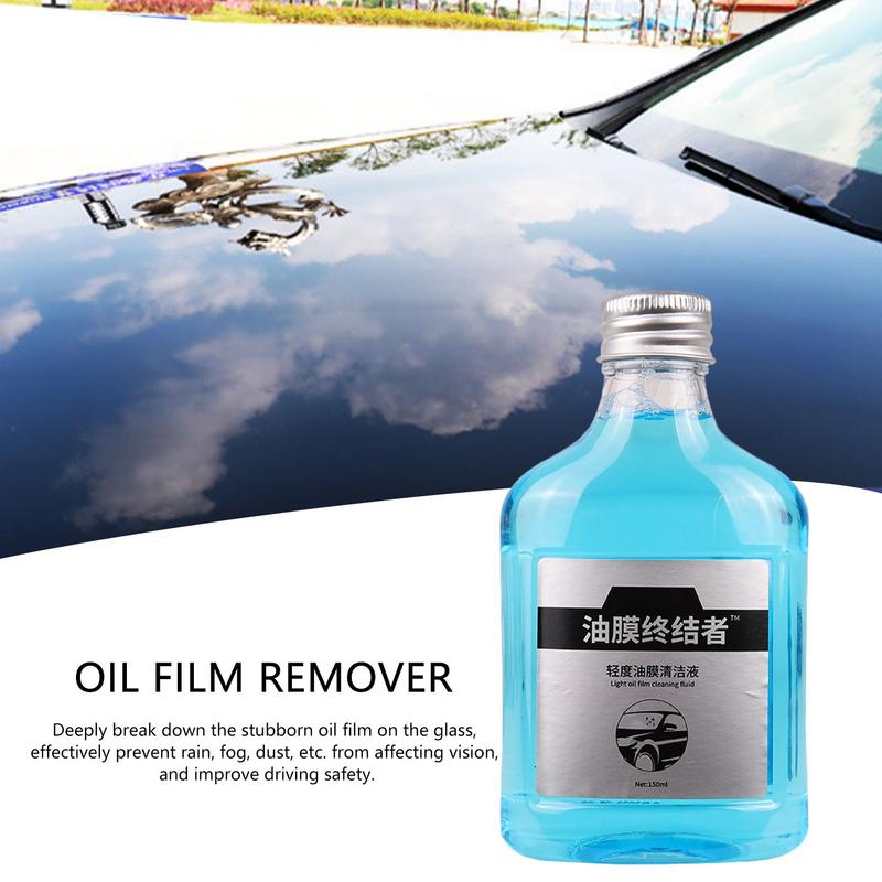 Car Glass Oil Window Cleaner 150ML Auto Glass Oil Film Remover Car Window Cleaner Water Stains Remover Auto Glass Polish & Oil