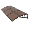 Awnings for Door Entrance, 38 X 117 In, Exterior Front Door Window Awnings with Drainage & ABS Bracket, Rain Snow Sun Protection, Overhang