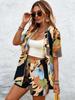 2026 Cross-border Bohemian Short-Sleeve Top & Shorts Set - Strapless Spring/Summer Style