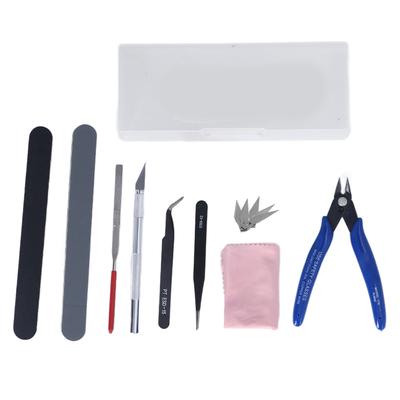 Modellverktygssats Tång Pincett Fil Snidkniv Hantverksverktyg Set för 3D-utskrift DIY