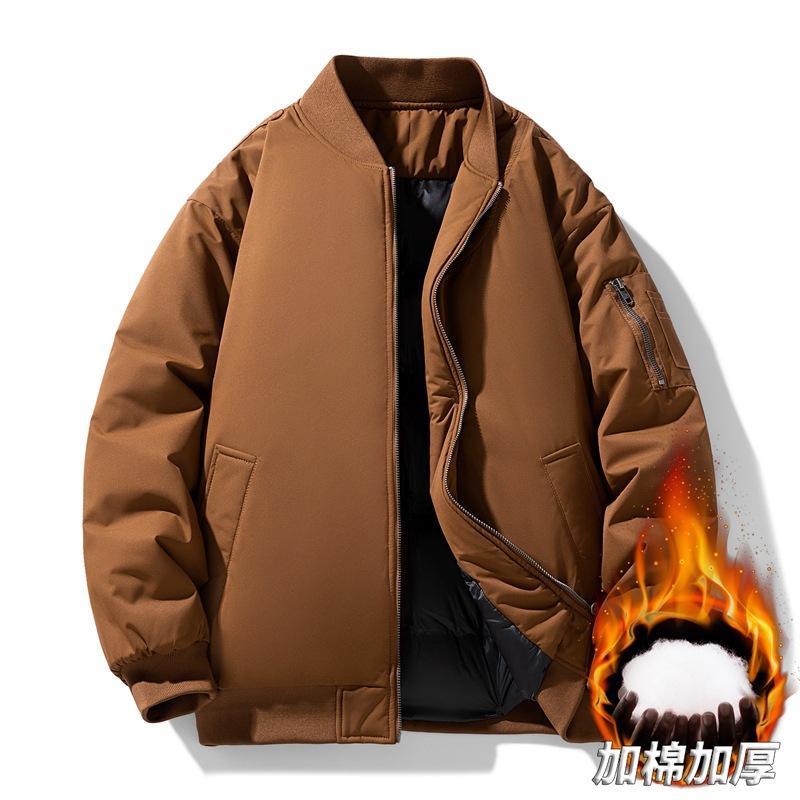 Padded Jacket Men s Thick Padded Jacket Winter Winter Winter Thickened Warm Anti-splashing Thick Padded Jacket Men s Jacket Flight Jacket S