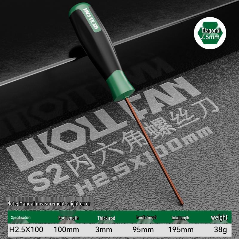Hexagon Screwdriver Set: 6-Point Extended Handle (H2.5, H3, H6)