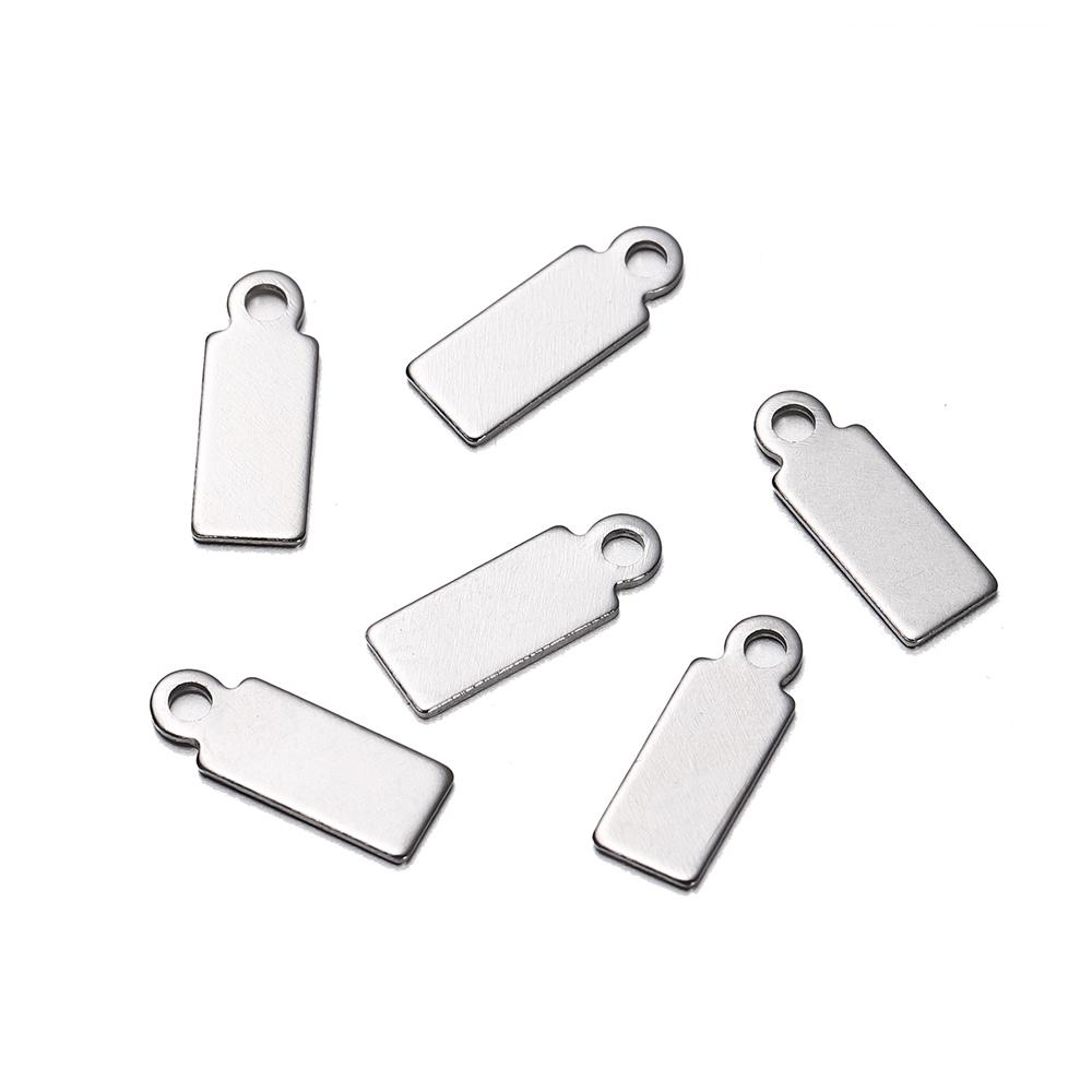 30Pcs Mirror Polished Stainless Steel Charms Geometry Cross Shape Blank Pendants for DIY Bracelet Jewelry Making Accessories