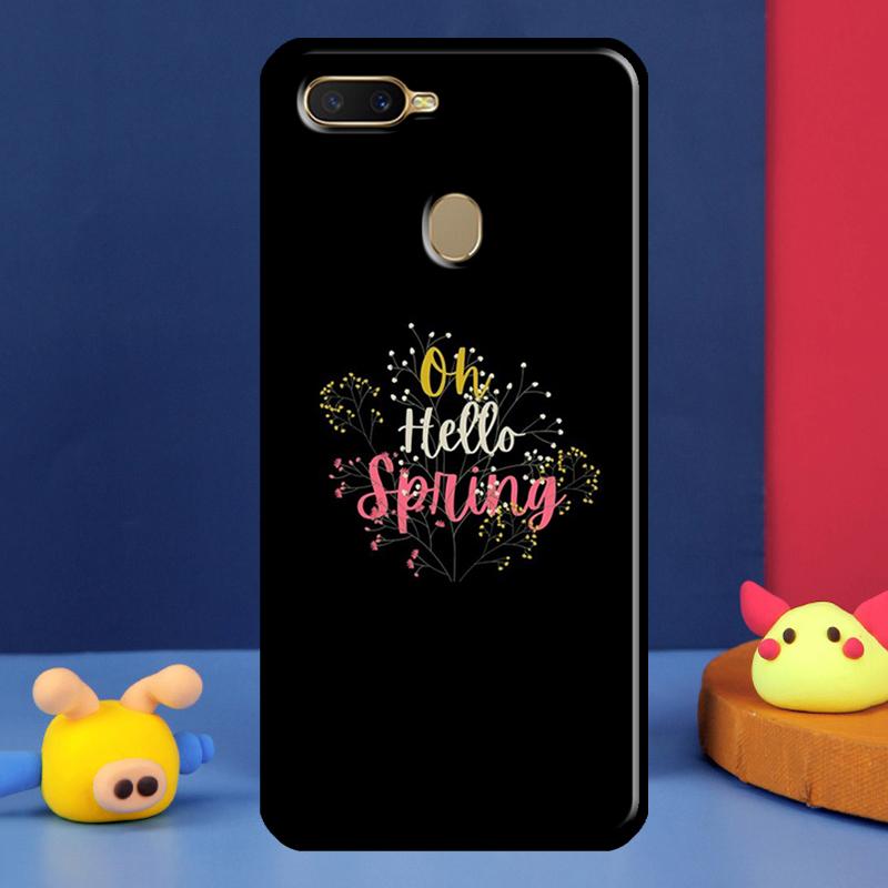 Hello Spring Flowers Case For Oppo A16 A76 A96 A58 A78 A98 A5 A9 A91 A15 A17 A77 A52 A72 A74 A94 A54S A57S Cover
