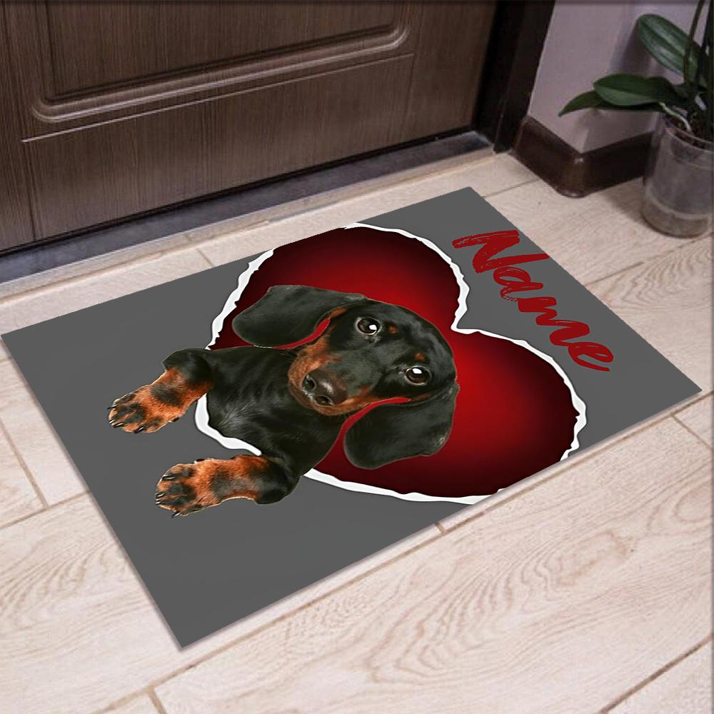 Custom Name Dog Printed Carpet,Rug for Office Chair Living Room Bedroom Kitchen Room Decor Gifts.