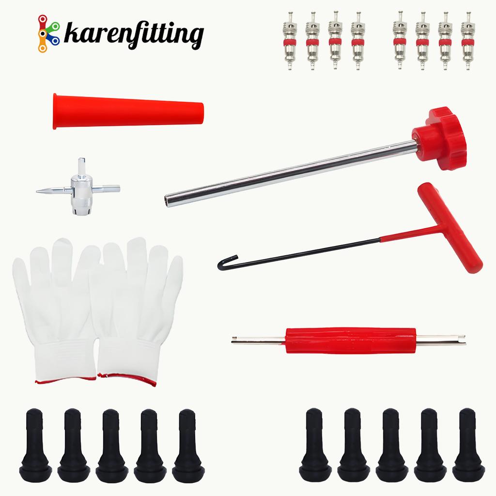 Universal Fit Tire Valve Stem Quick Change Kit  for Cars, Trucks, Bicycles EasyReplacement Tool-001