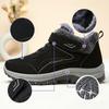 Verdickte Fleecegefütterte Winter-Schneestiefel für Damen, Bequeme Outdoor-Anti-Rutsch-Wanderstiefel für Herbst und Winter