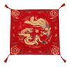 Wedding Double Happiness Kneeling and Sitting Cushion Set for Tea Ceremony and Worship, Red