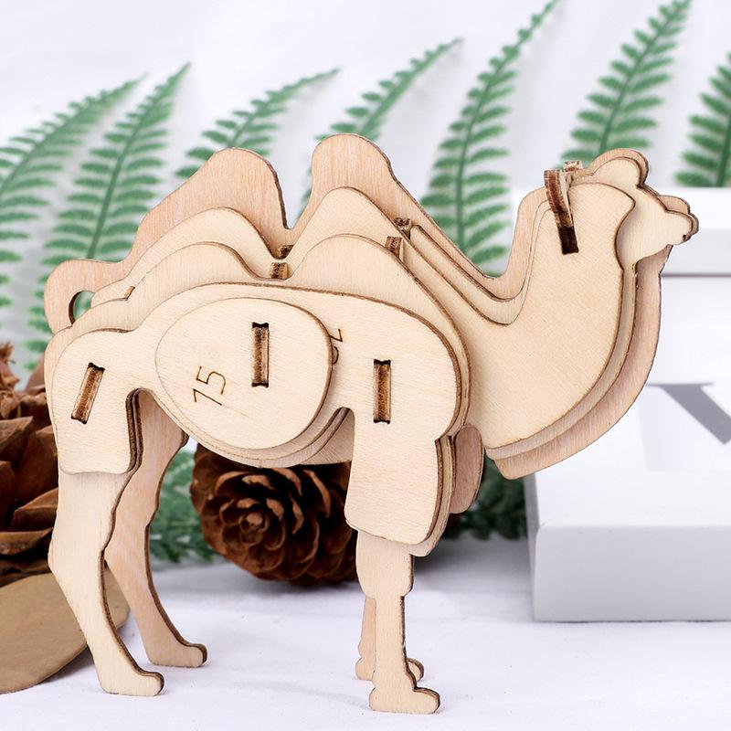 Children's DIY Wooden Toys Wooden Model Puzzle Three-dimensional Puzzle Hand-assembled Coloring Insect Model Building Blocks