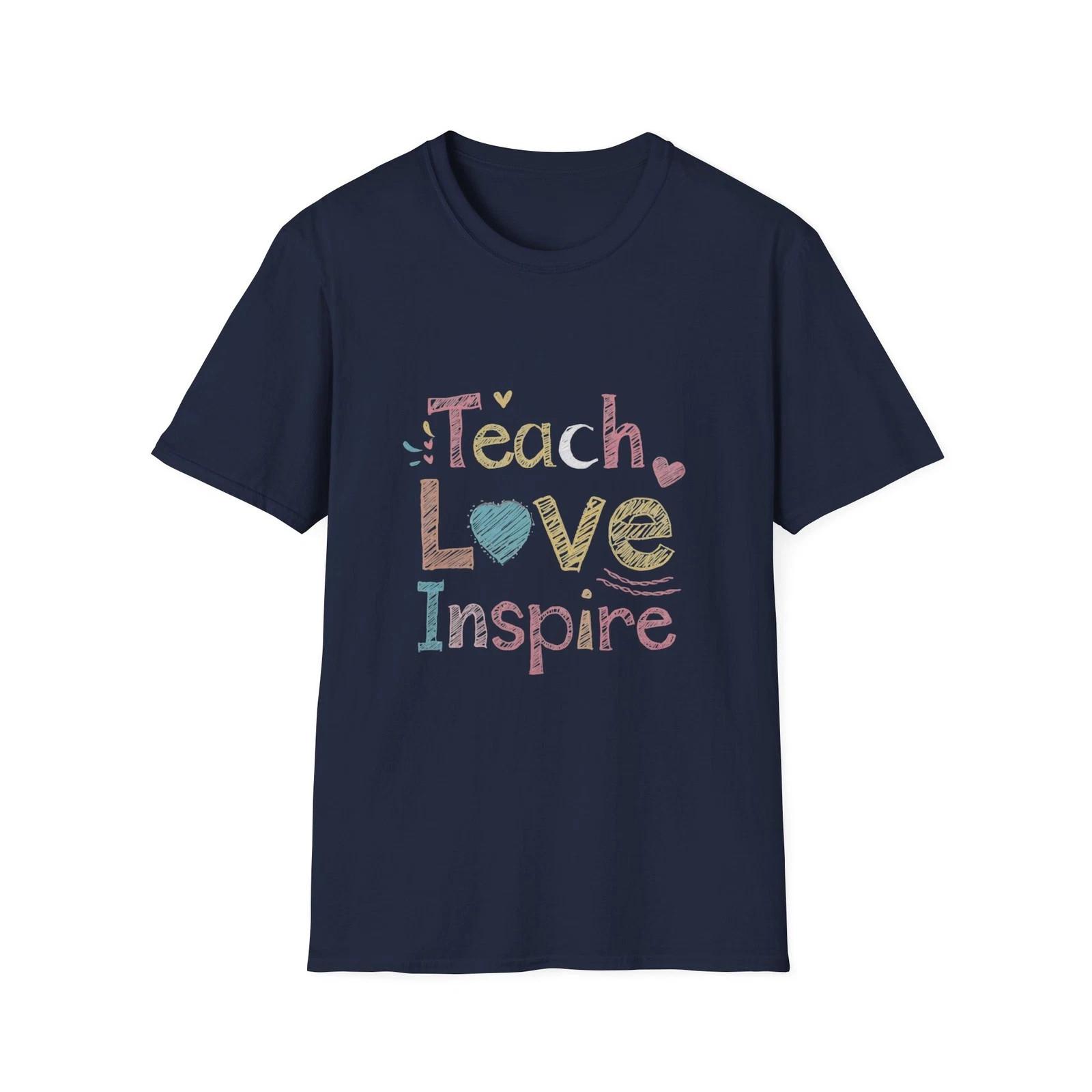 Teach Love Inspire Teacher T-Shirt | Inspirational Teacher Gift S