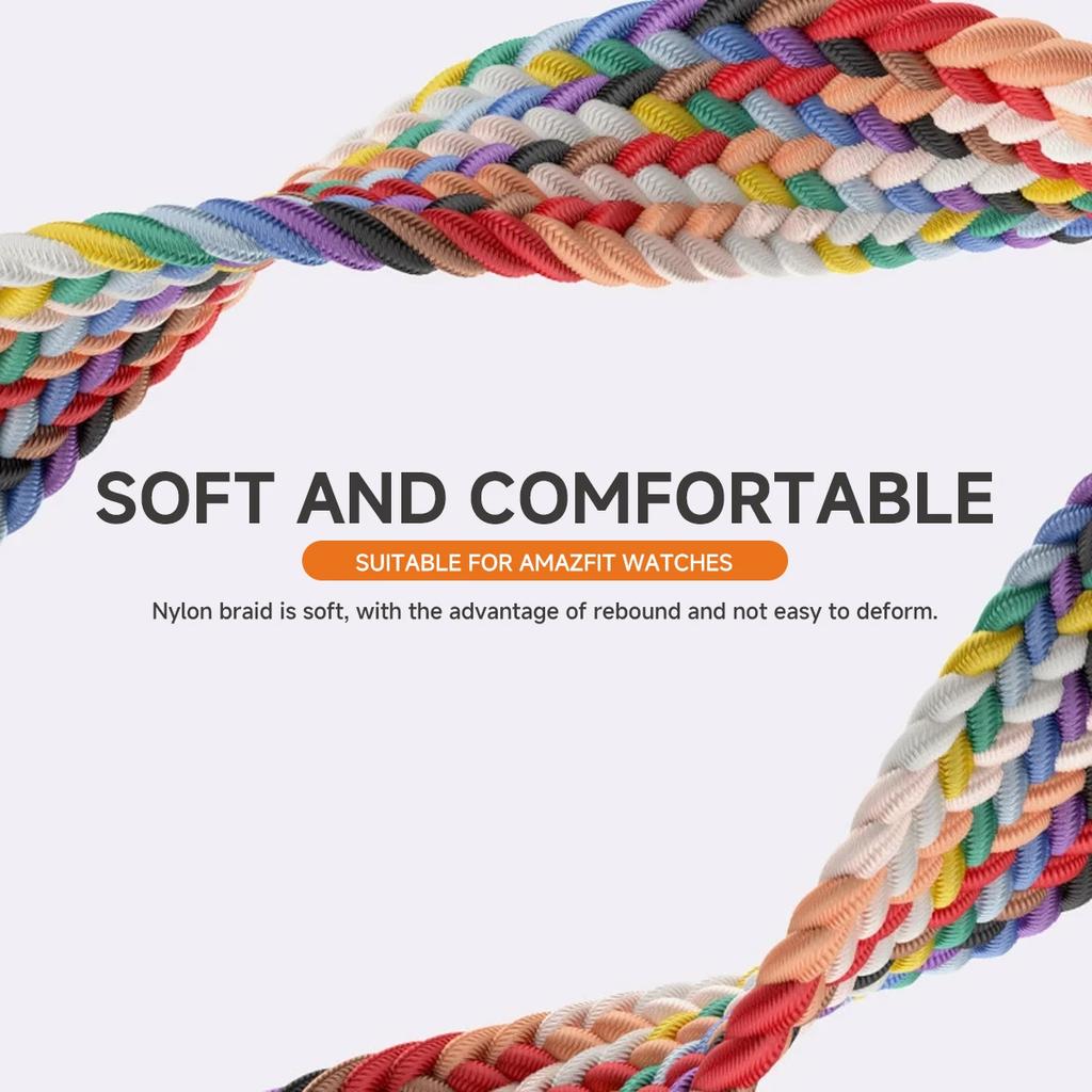Parachute Style Strap For Huami Amazfit T-REX 2 3 Braided Smart Watchband Sports Bracelet For Xiaomi Amazfit T-Rex/T Rex Pro 2 3
