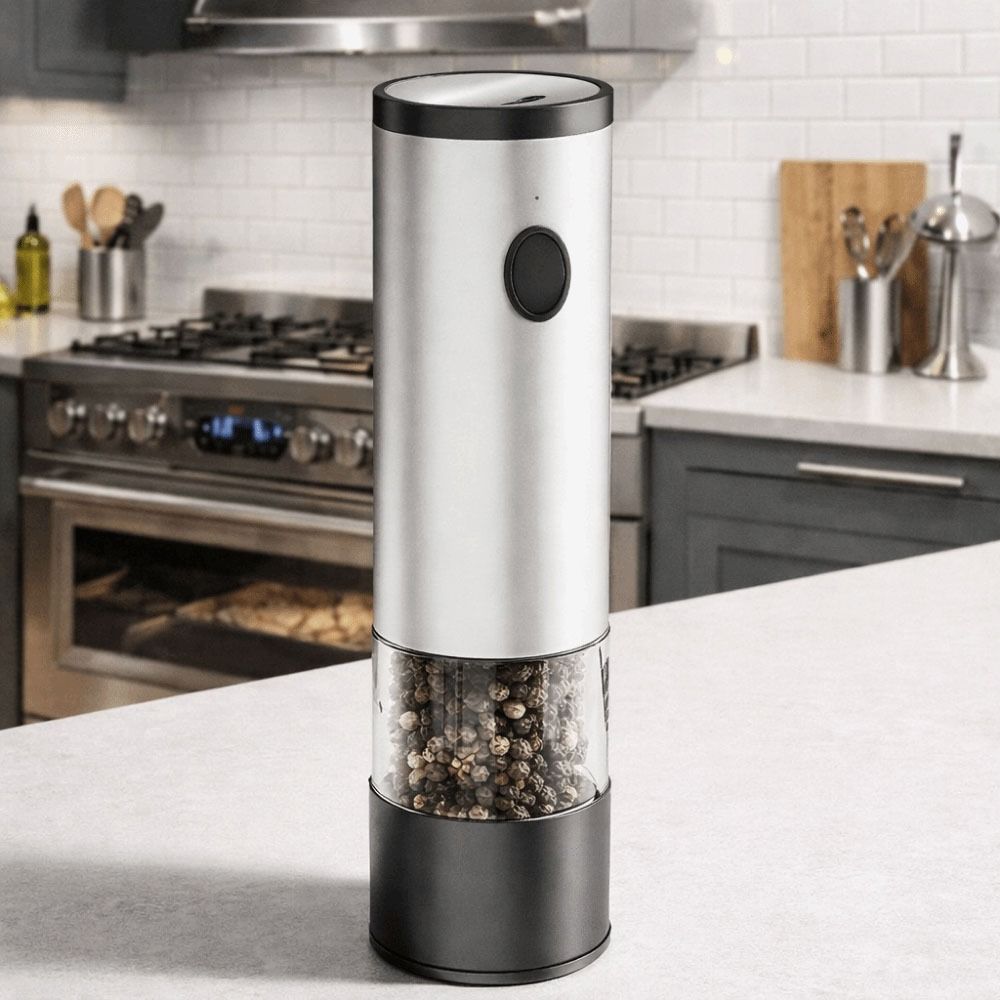 USB Rechargeable Salt Pepper Mill Large Capacity Auto Spices Grinders Kitchen Tool